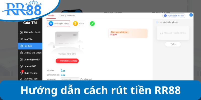 4 bước rút tiền trên nền tảng game RR88