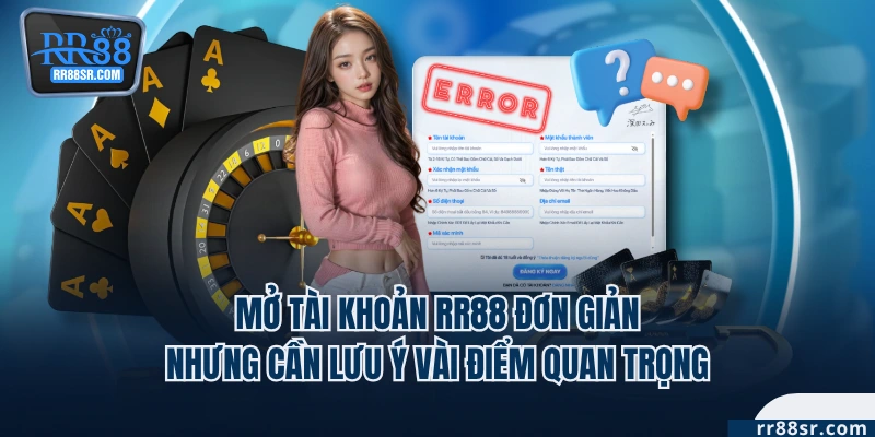 Mở tài khoản RR88 đơn giản nhưng cần lưu ý vài điểm quan trọng